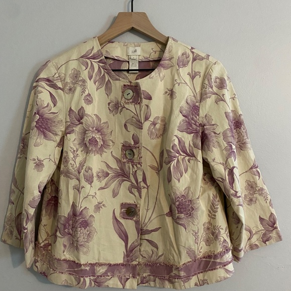 J. Jill Floral Button Down Jacket - Picture 2 of 6